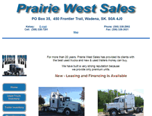 Tablet Screenshot of prairie-west.com